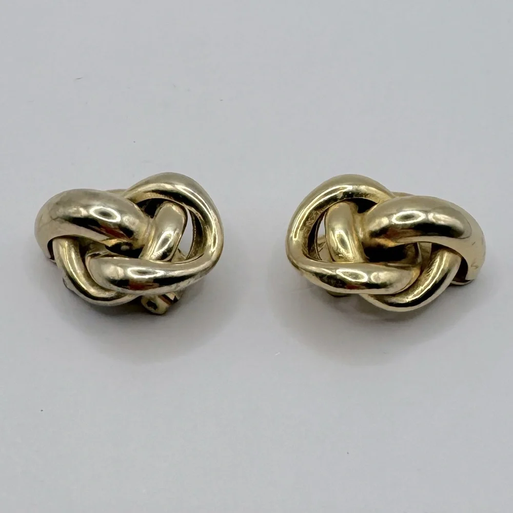 MARINO Vintage Gold-Tone Chain Link Clip-On Earrings